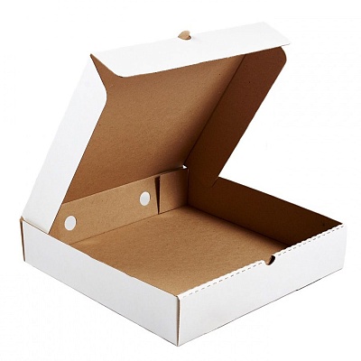 Коробка картонная для пирога 350х350х70мм для D=30 см цвет Белый/Бурый (х1/50)
